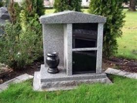This beautiful granite mausoleum is the perfect way to honor your loved one. 